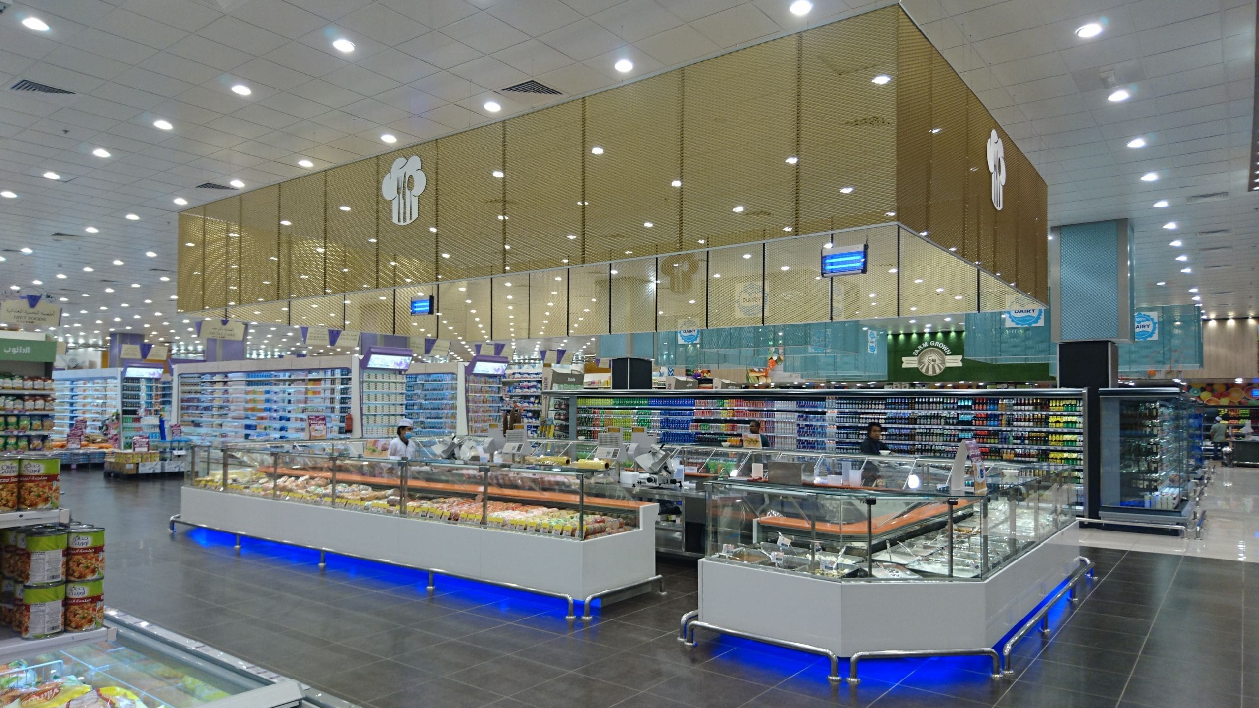 Progetto di arredo nel settore GDO del supermercato Danube Al Yarmouk